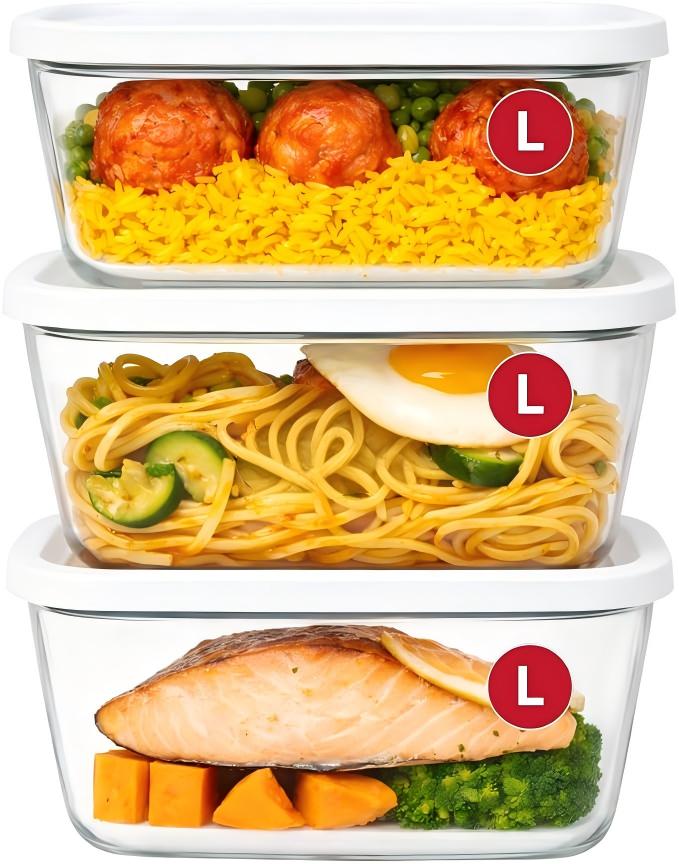 3-Pack Vacuum Seal GlassFood Storage Containers